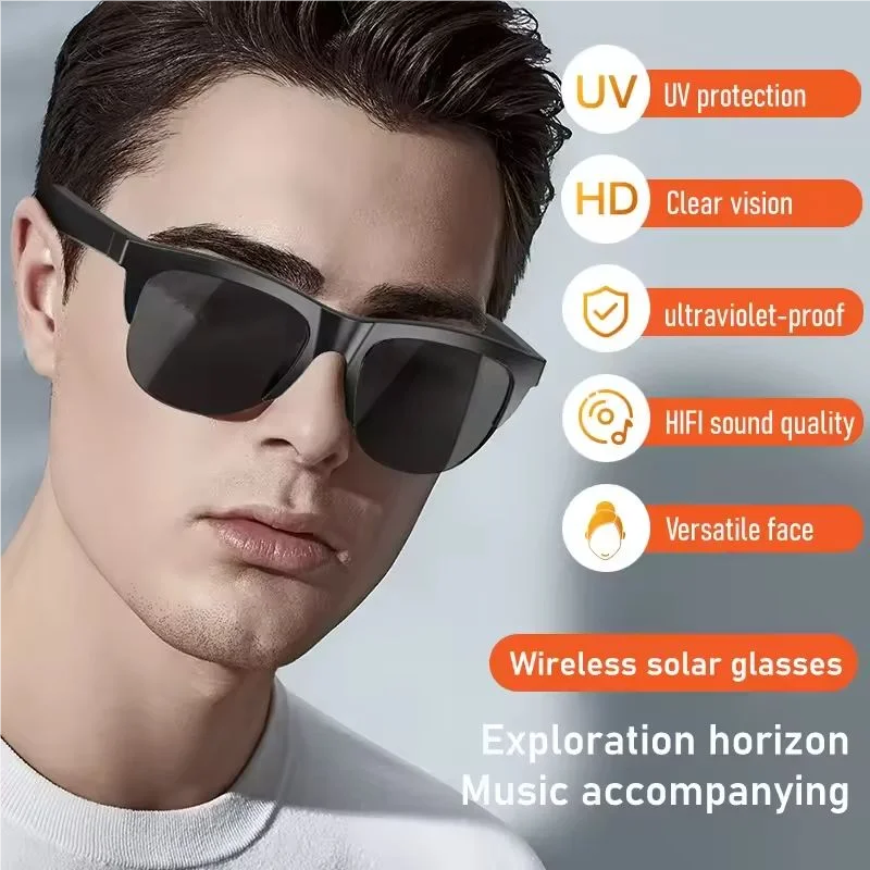 AI Smart Glasses Bluetooth 5.3 | Music, Calls & Translator Smart Audio Glasses QXL