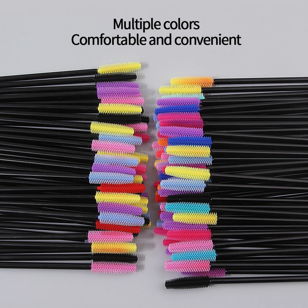 100-Pack Silicone Spoolie Brushes | Lash & Brow Combs Spoolie Brush Set QXL
