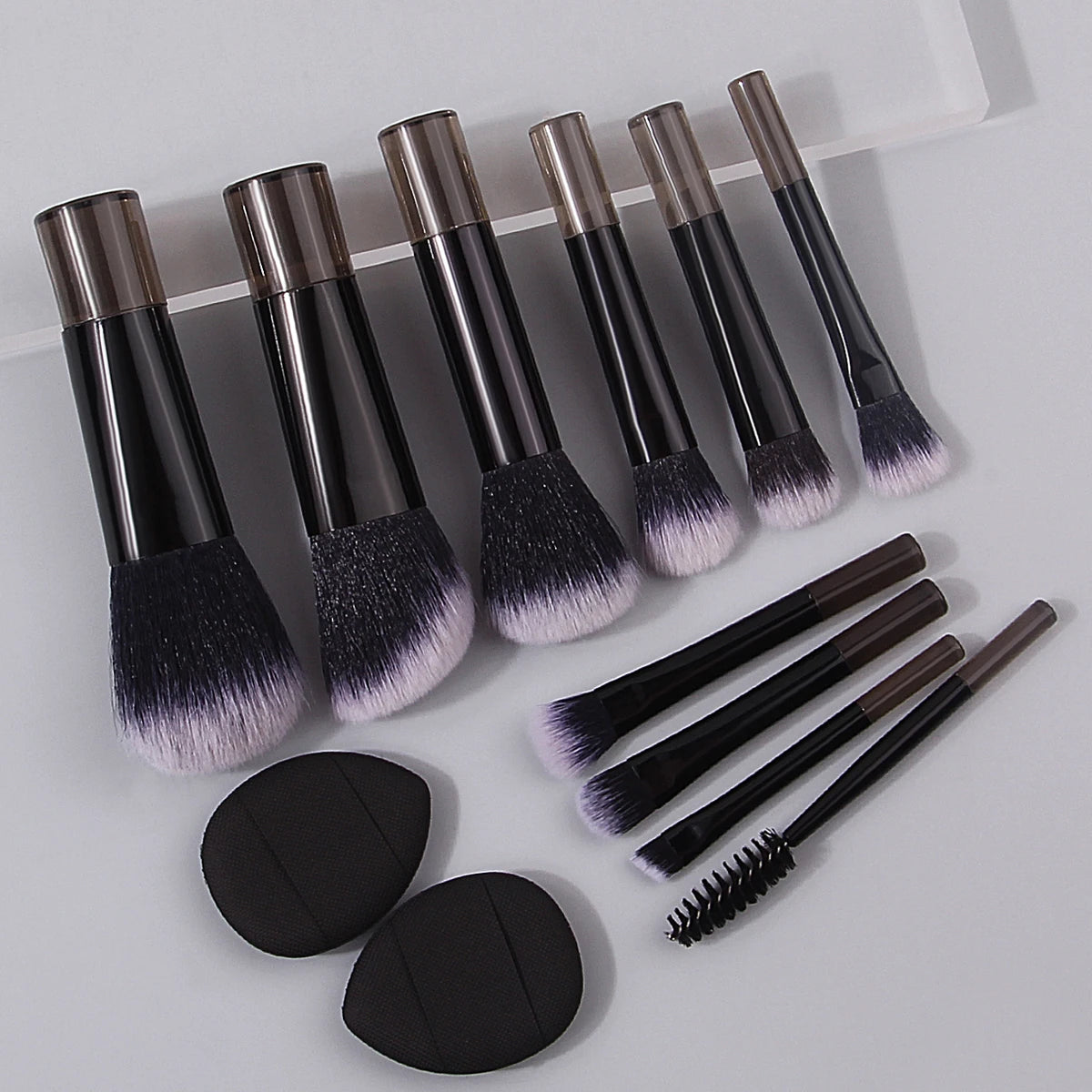 12-Piece Mini Travel Makeup Brush Set – Eyeshadow & Puff Kit Travel Makeup Brush Set QXL