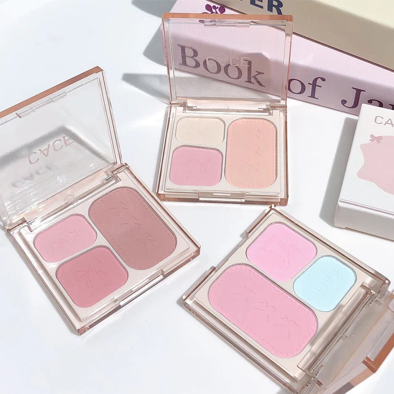 CACE Cream Blush Palette | High Pigment Long-Lasting Cheek Tint Cream Blush Palette QXL