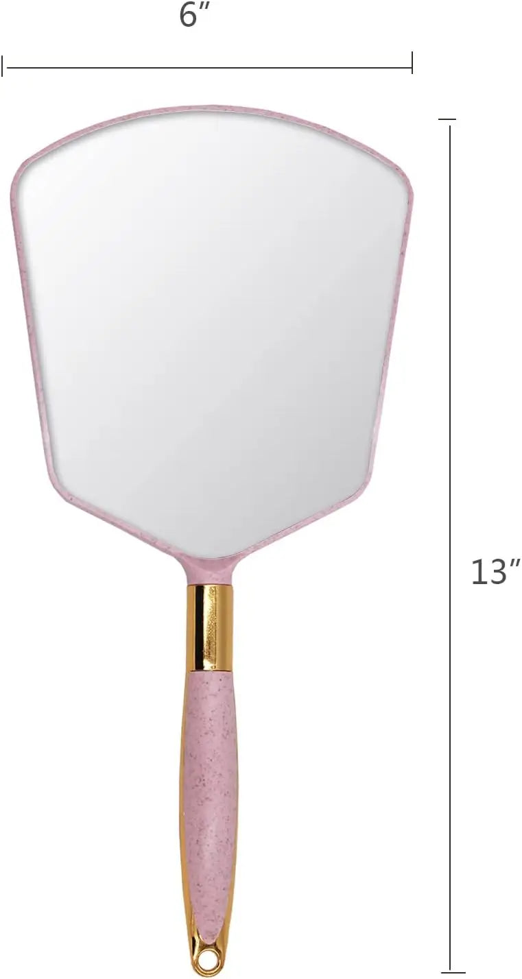 Handheld Mirror with Handle & Hook – Makeup & Barber Mirror Handheld Makeup Mirror QXL