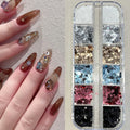 Y2K 12-Grid Polka Dot Glitter Nail Art Sequin Decorations Nail Art Decorations QXL 1 PC
