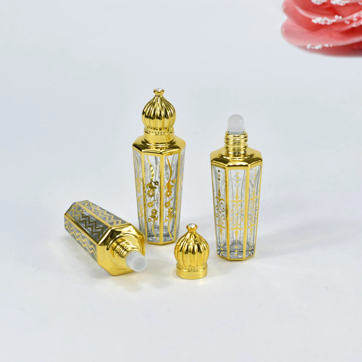 15ml Gold Glass Roll-On Bottle | Refillable Perfume & Oil Roll-On Perfume Bottle QXL