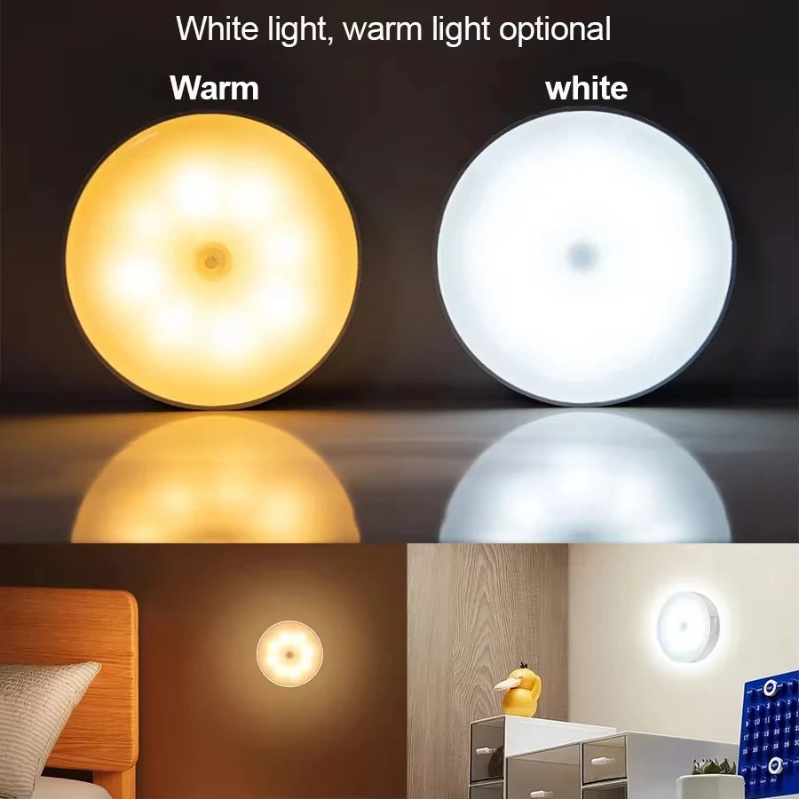 Motion Sensor Night Light | USB-C Rechargeable Wireless LED Lamp Motion Sensor Light QXL