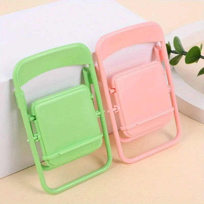 Macaron Chair Phone Stand | Cute Folding Desktop Mobile Holder Phone Stand QXL