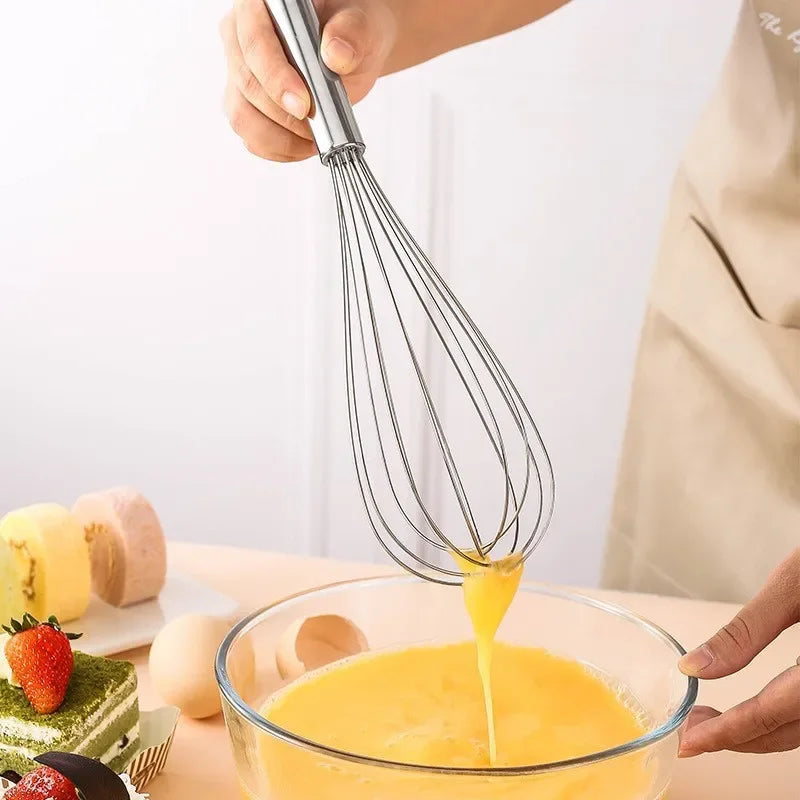 Stainless Steel Whisk – Egg Beater & Cream Mixing Tool Kitchen Whisk QXL