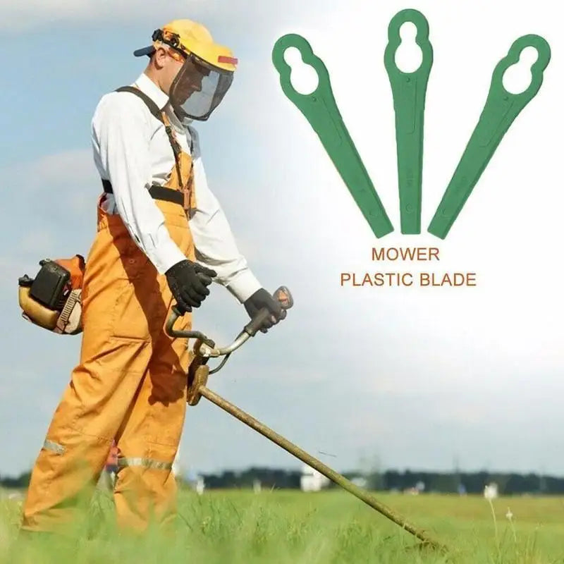 100-Pack Plastic Replacement Trimmer Blades | Lawn & Grass Trimmer Replacement Blades QXL