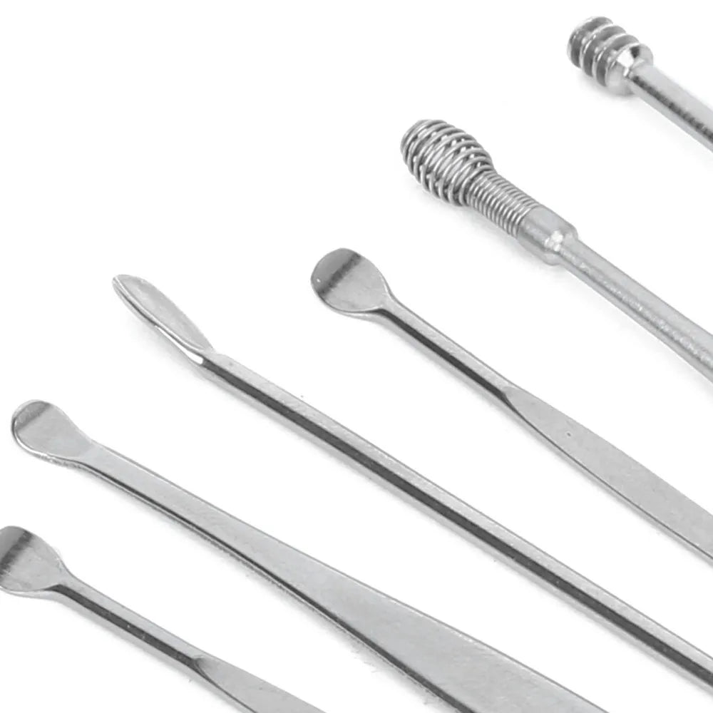 6-Pc Stainless Steel Ear Wax Remover Kit | Multi-Tip Cleaner Ear Wax Remover Kit QXL