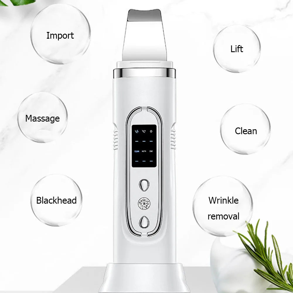Ultrasonic Skin Scrubber | Deep Pore Cleansing Facial Device Ultrasonic Facial Scrubber QXL