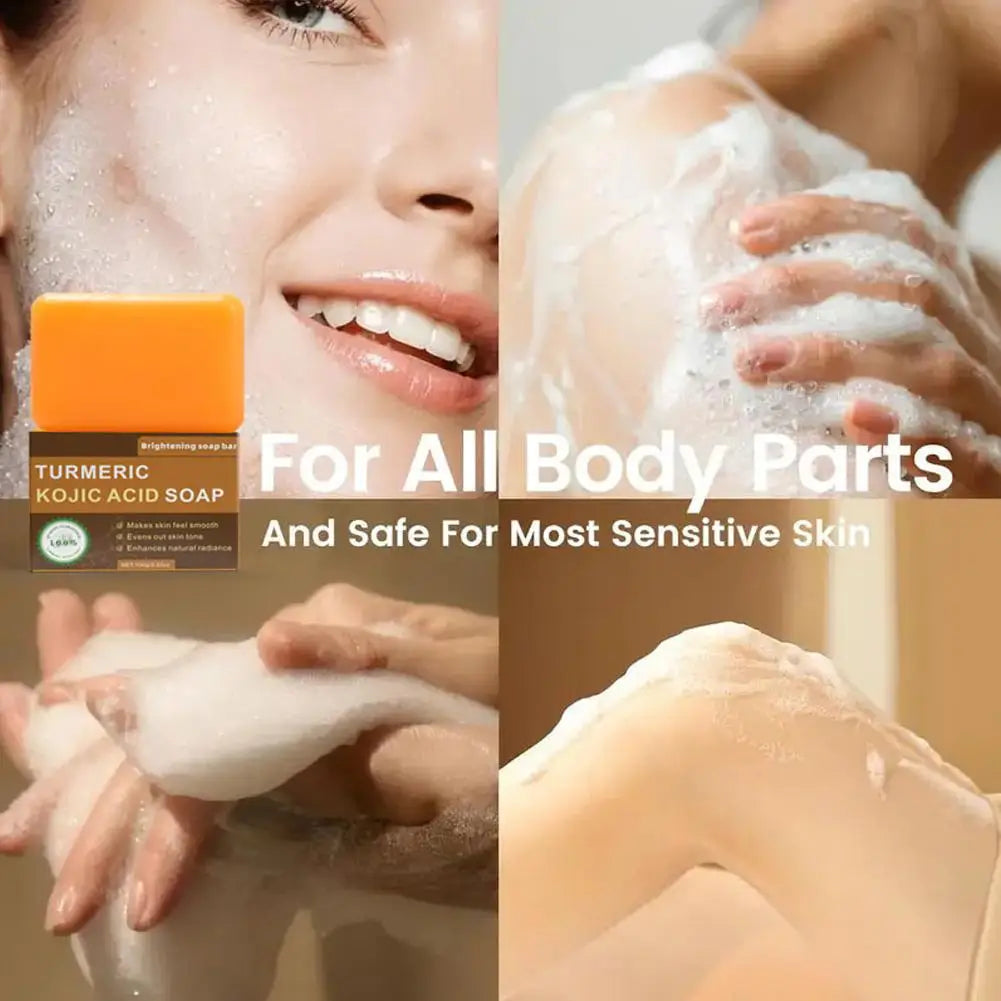 Turmeric Kojic Acid Brightening Soap Bar | Face & Body Brightening Soap Bar QXL