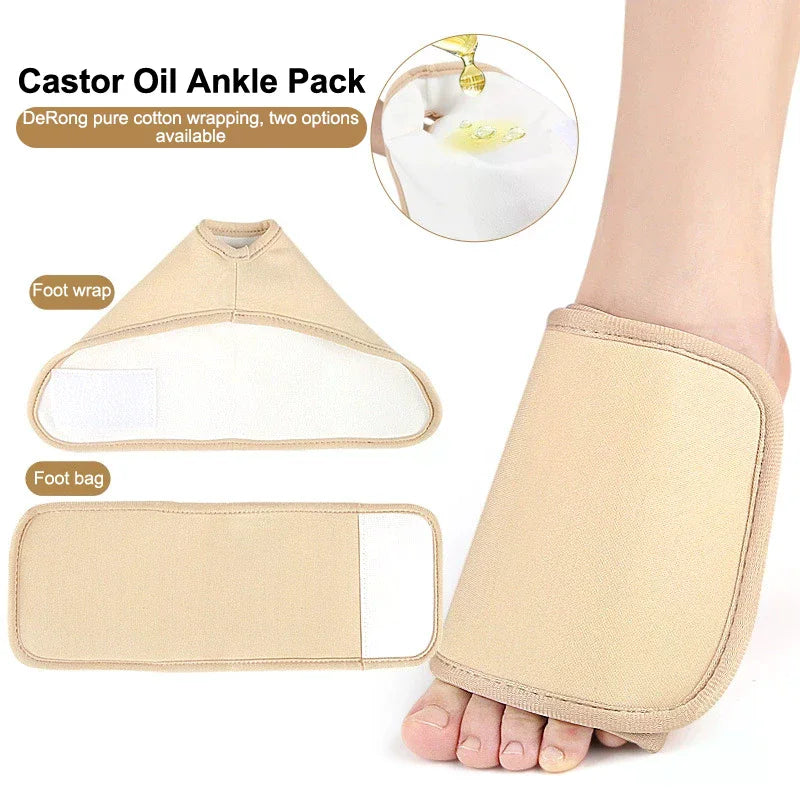 Reusable Organic Cotton Castor Oil Pack Wrap for Feet Castor Oil Wrap QXL