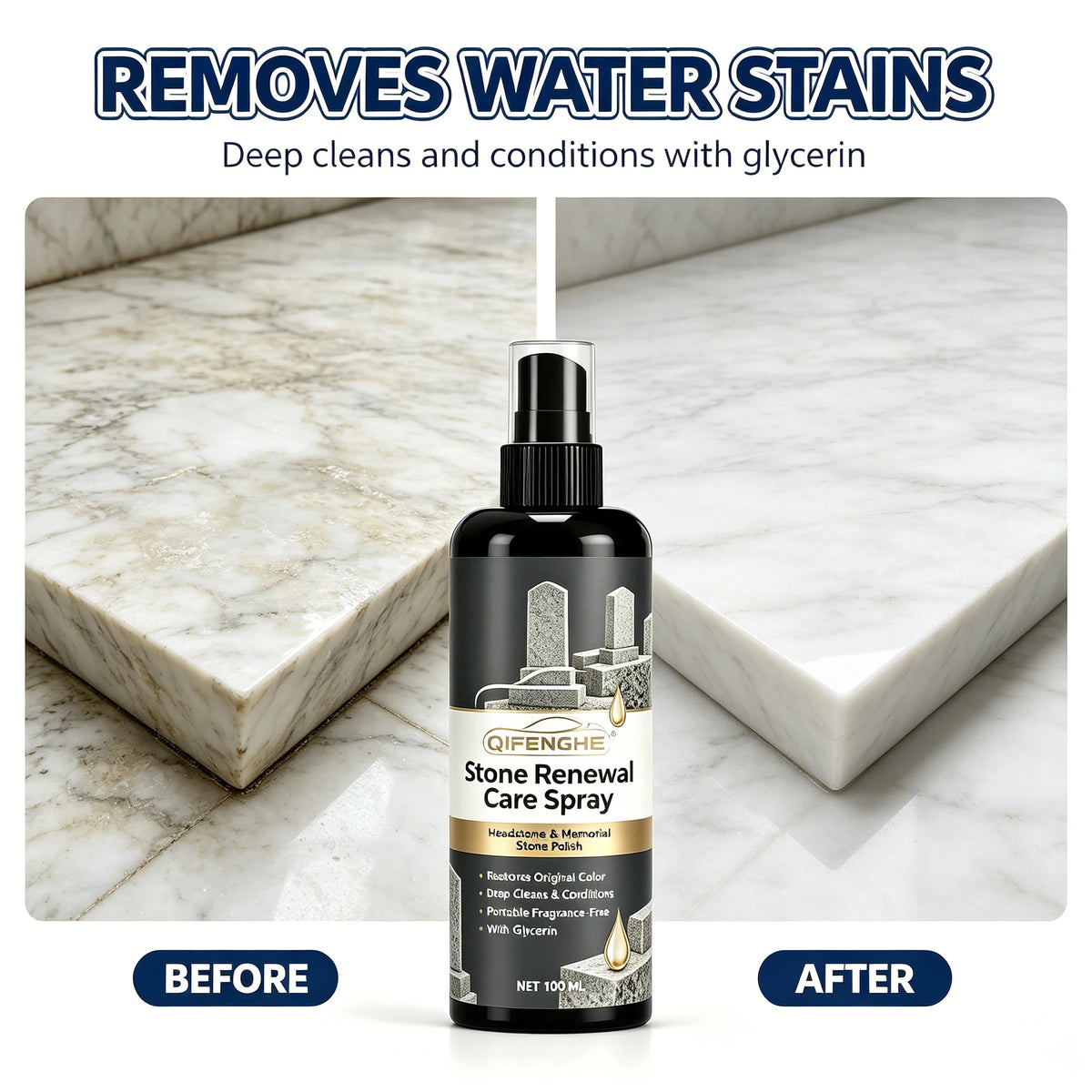 100ml Stone Renewal Spray – Polish & Restore Stone Color Stone Care Spray QXL