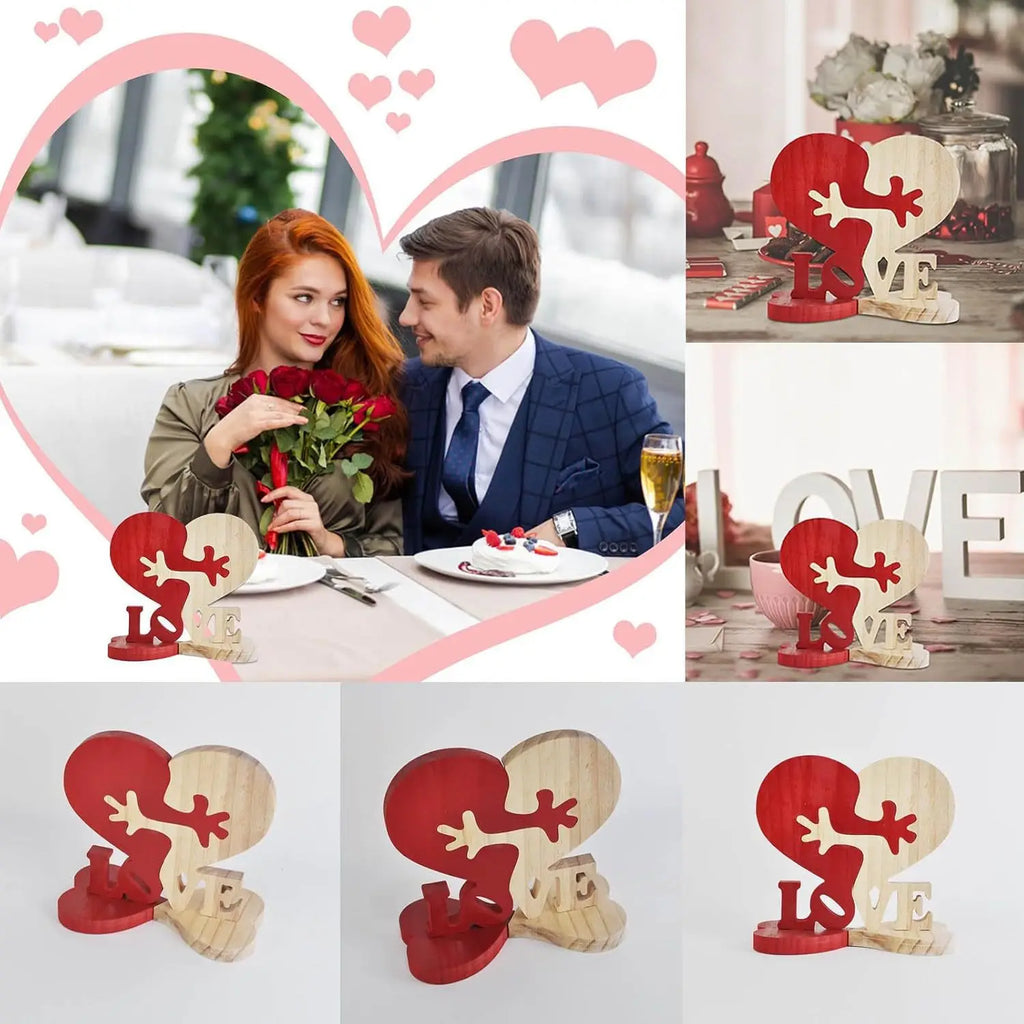 Wooden Linked Heart Ornament | Wedding & Valentine's Décor Wooden Heart Ornament QXL