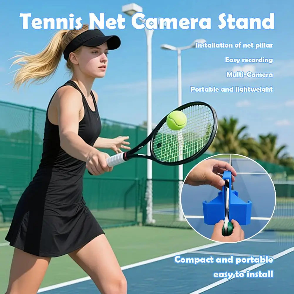 Tennis Net Camera Mount | Phone & GoPro Fence Recording Stand Tennis Camera Mount QXL