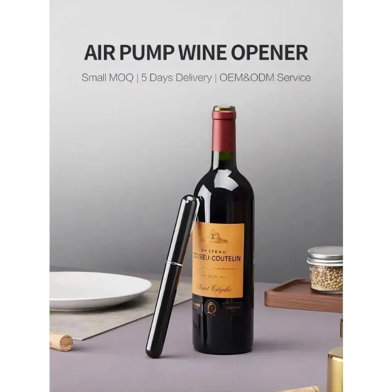 2-in-1 Pen-Shaped Pneumatic Wine Opener | Aluminum Alloy Pneumatic Wine Opener QXL