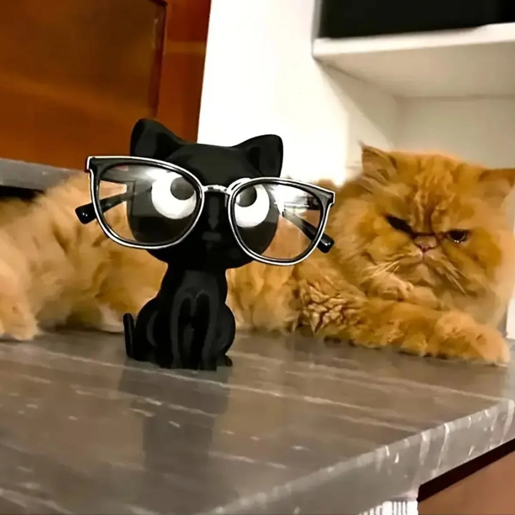 3D Printed Cat Eyeglasses Holder | Desktop Glasses Organizer Eyeglasses Holder QXL