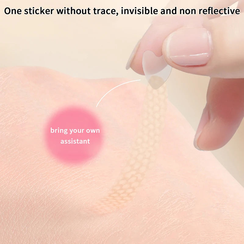 128-Pc Double Eyelid Tape Stickers with Handle | Invisible Eyelid Tape Stickers QXL