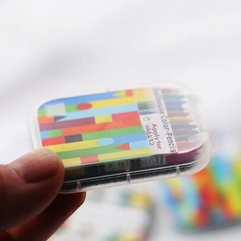 Mini Crayon Box Dollhouse Miniature | 12-Color Resin Accessory Dollhouse Miniature QXL