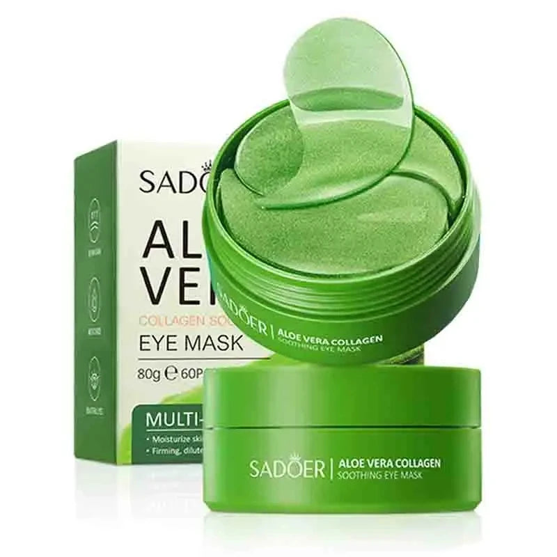SADOER 60-Pc Aloe Vera Collagen Eye Patches – Firm & Hydrate Eye Treatment Patches QXL Default Title