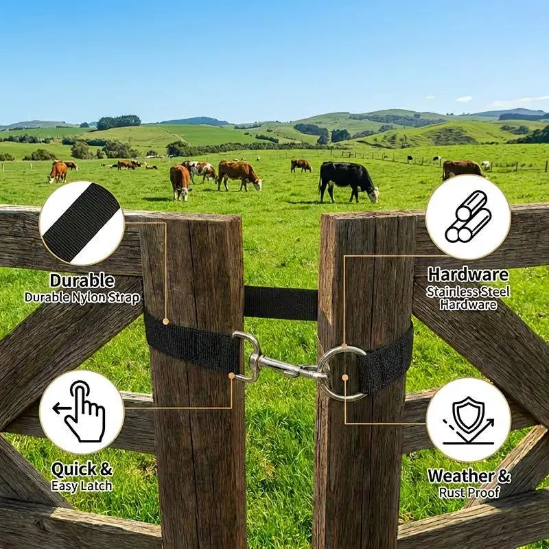 2-Pack 50cm Horse Gate Latch Ropes – Livestock Pen Loop Gate Latch Rope QXL