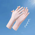 Women's Ice Silk UV Protection Gloves | Driving & Outdoor UV Sun Gloves QXL 2 Pink