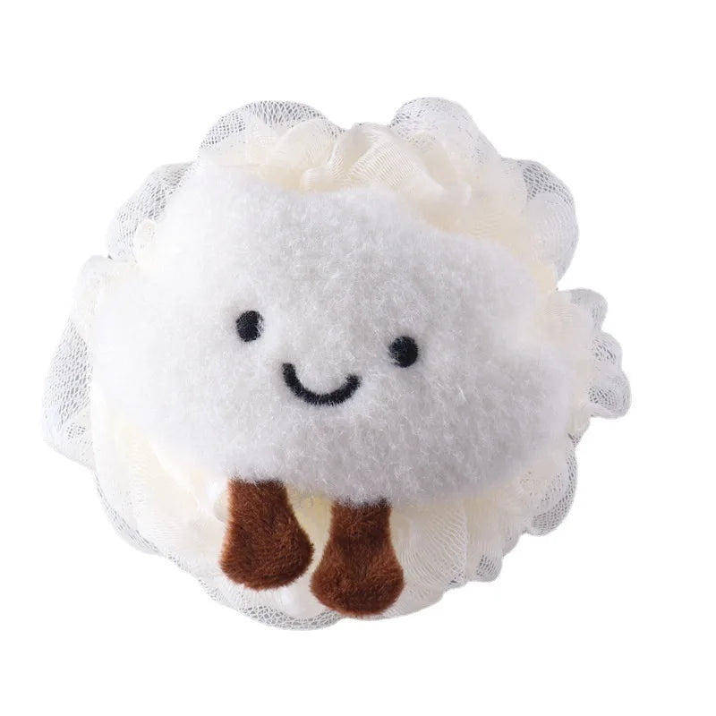 Cloud Cartoon Bath Sponge | Soft PE Scrubbing Bubble Net Ball Bath Sponge QXL
