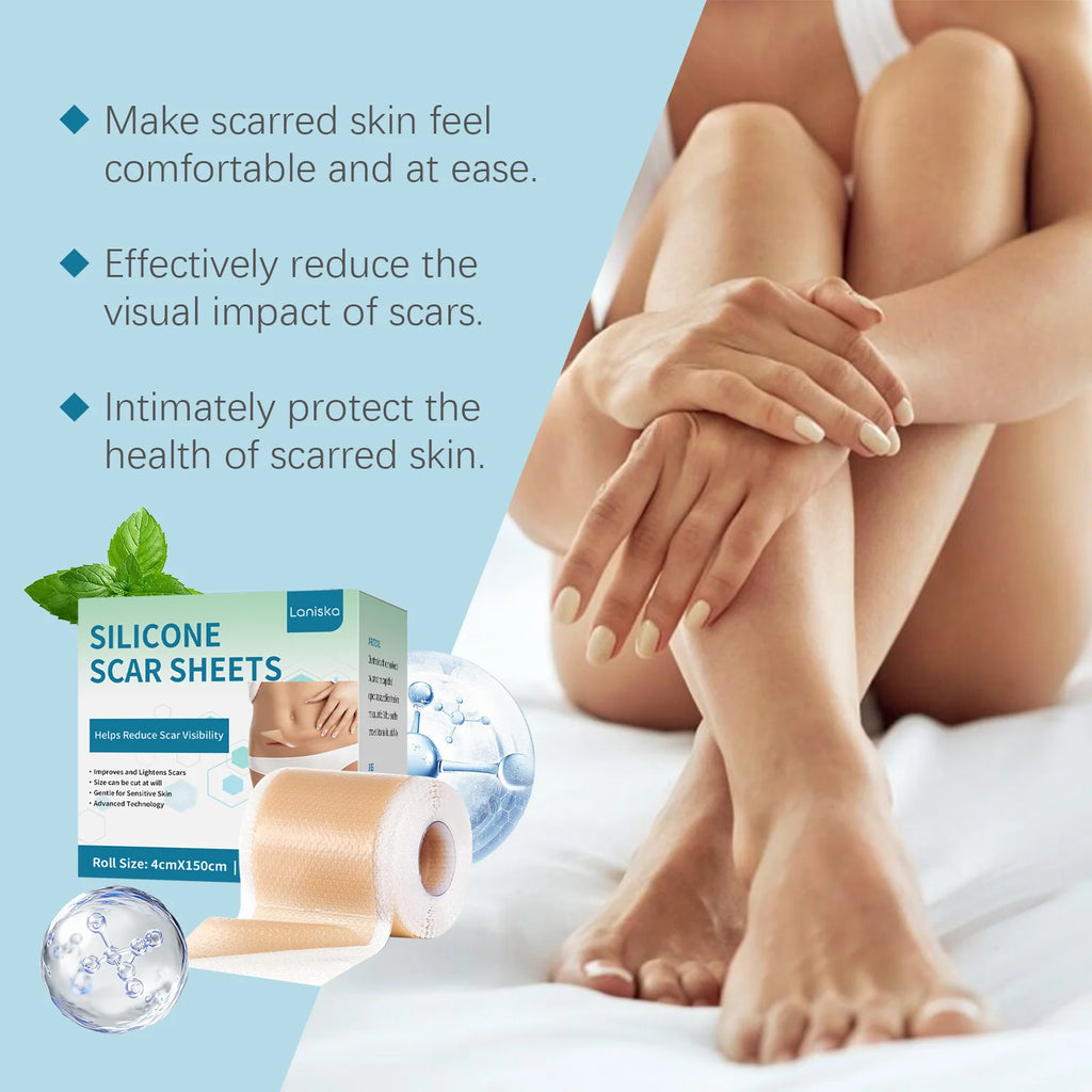 Silicone Scar Sheets Roll 4×150cm | Reusable Scar Tape Silicone Scar Tape QXL