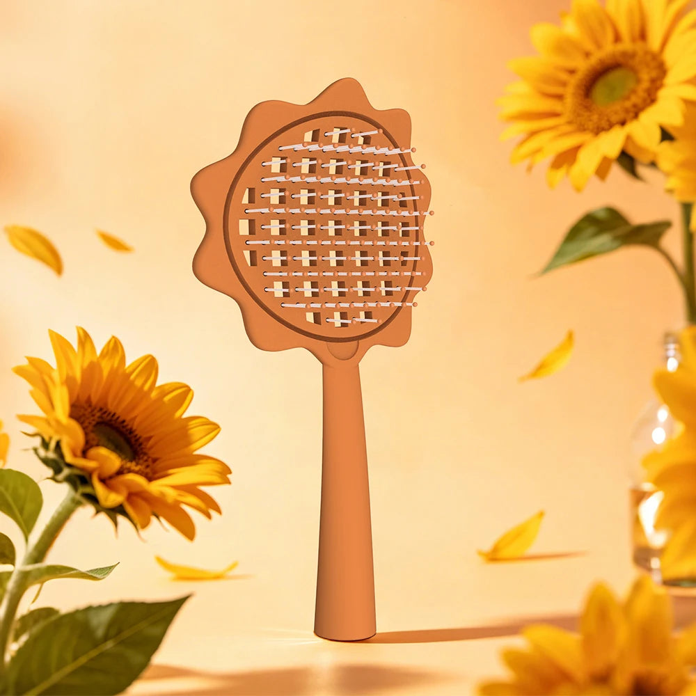 Sunflower Detangling Hair Brush & Scalp Massager Comb Detangling Hair Brush QXL M24-x-orange-04