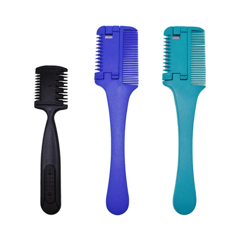 Razor Comb for Hair Thinning & Cutting | Black Handle Tool Hair Thinning Razor Comb QXL
