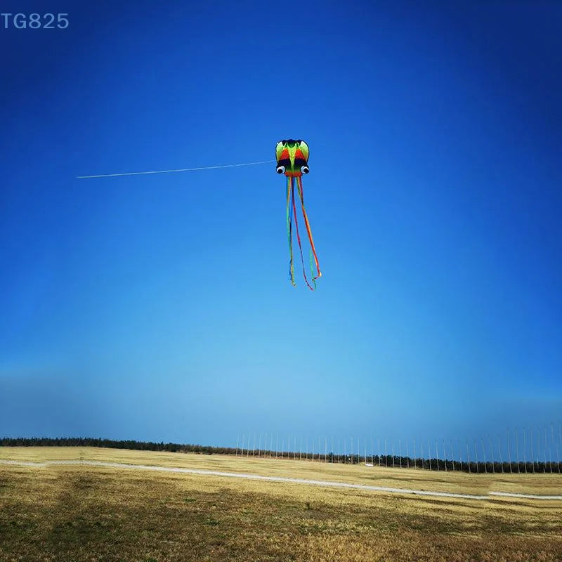 4m Giant 3D Octopus Soft Kite | Rainbow Colors & 100m Line Giant Soft Kite QXL