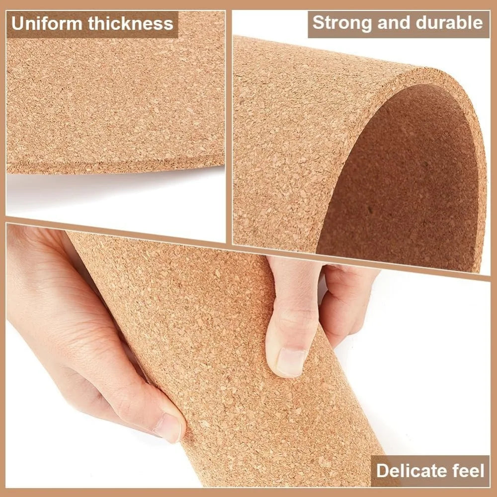 6-Pack Natural Cork Sheets 12x8" | Hot Pads, Coasters & DIY Cork Craft Sheet QXL