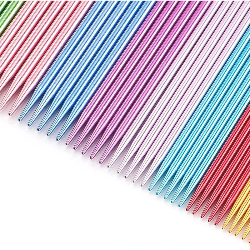 Double Pointed Knitting Needle Set | 11 Sizes Stainless Steel Knitting Needle Set QXL