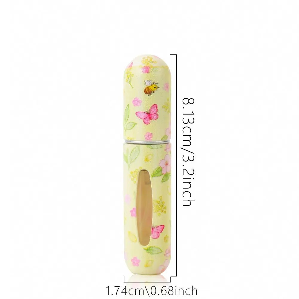5ml Floral Refillable Mini Perfume Spray Bottle | Travel Size Perfume Spray Bottle QXL