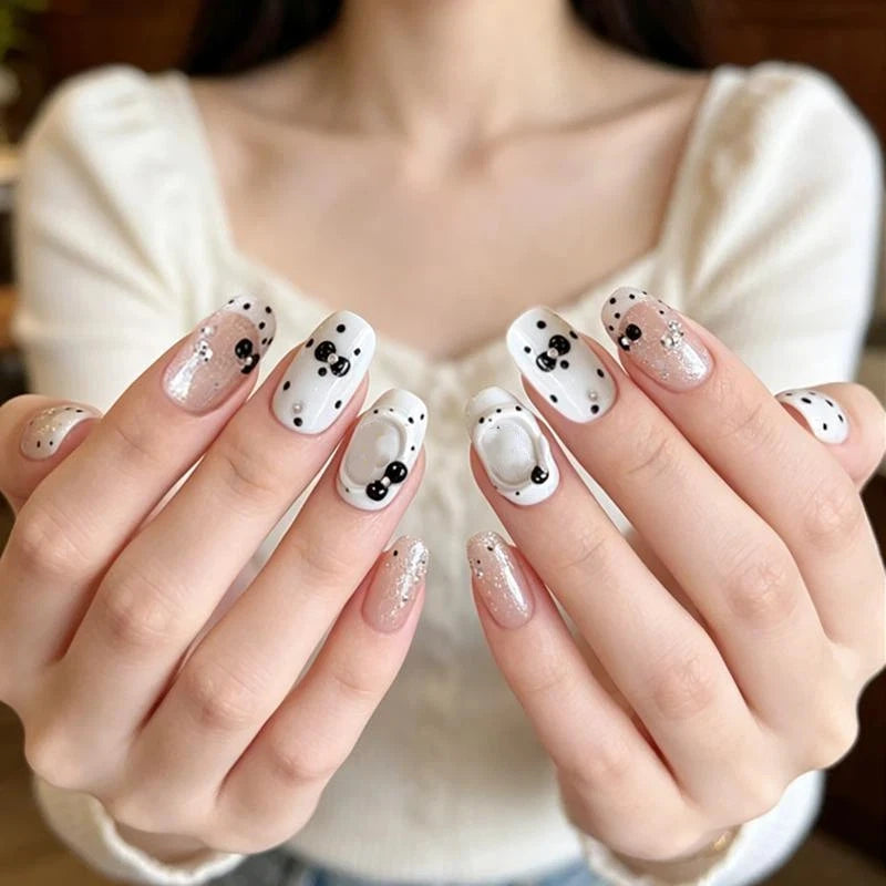 5D Mini Bow Nail Art Stickers | French Japanese Nail Decals Nail Art Stickers QXL
