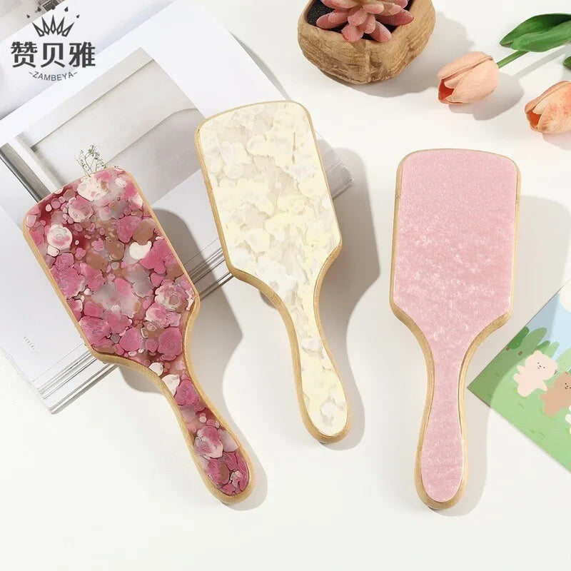 Mini Air Cushion Massage Comb | Anti-Static Wide-Tooth Wood Air Cushion Comb QXL