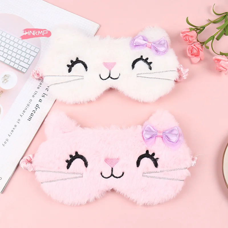 Kids Anime Cat Sleep Mask | Cartoon Blindfold for Travel Kids Sleep Mask QXL