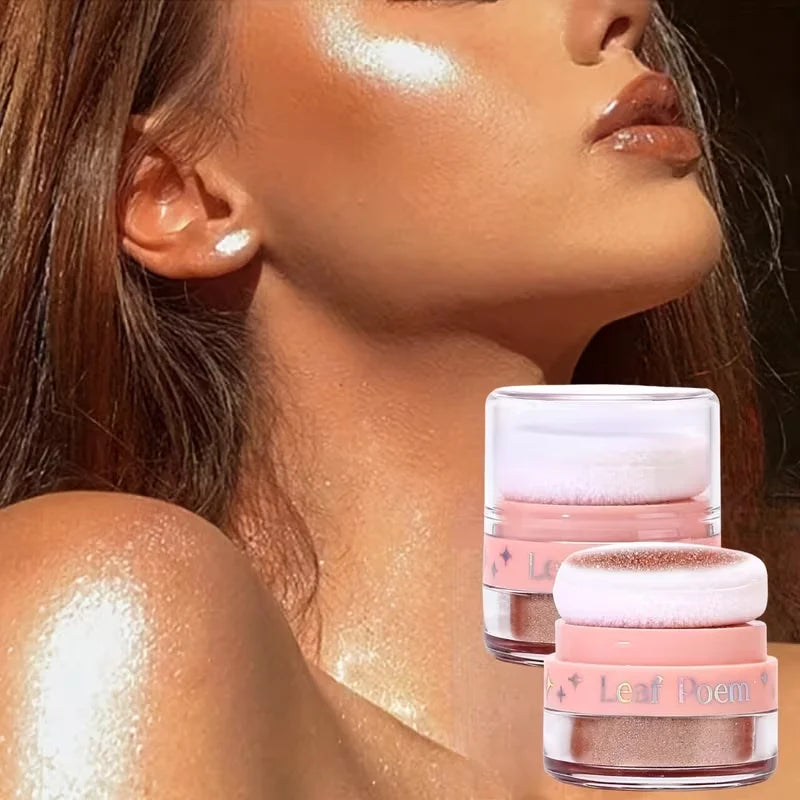 Diamond Glitter Highlighter Powder – Face & Body Shimmer Face & Body Highlighter QXL