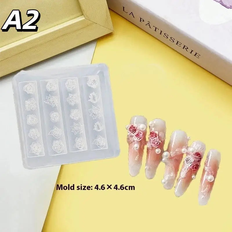 3D Flower & Butterfly Silicone Nail Art Mold | DIY UV Resin Nail Art Mold QXL A2