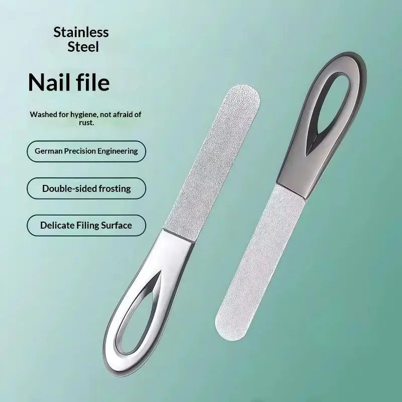 Stainless Steel Diamond Grit Nail File | Dual-Grit 1/2/5 Pack Nail File QXL
