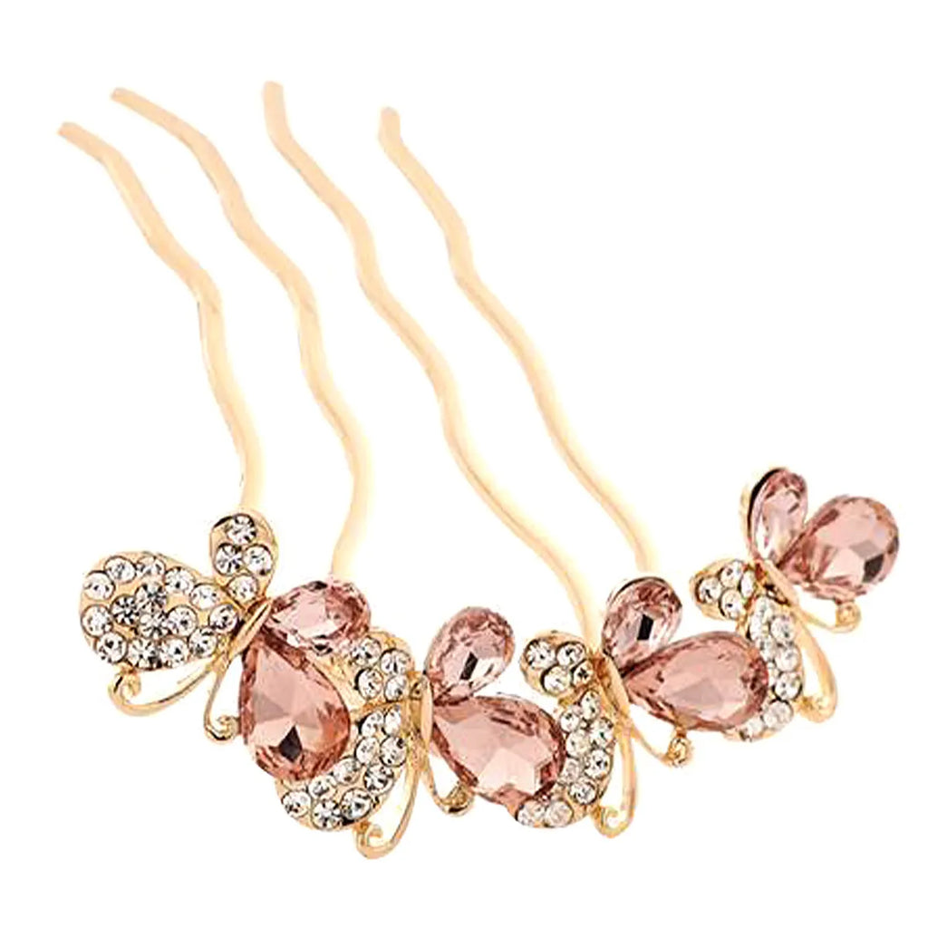 Butterfly Hair Stick | Retro Chinese Rhinestone Hairpin Fork Hair Stick Hairpin QXL