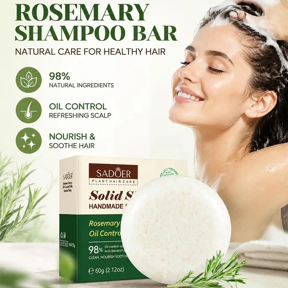 Rosemary Solid Shampoo Bar | Deep Cleanse & Strengthen Hair Solid Shampoo Bar QXL