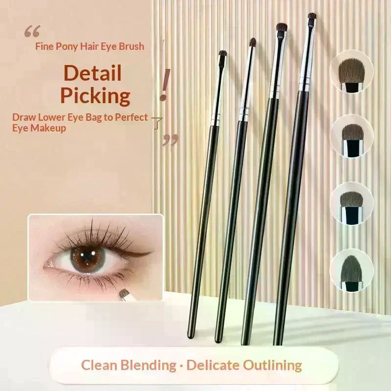 4/6-Pc Horsehair Eye Detail Brush Set | Eyeshadow & Smudge Eye Makeup Brushes QXL