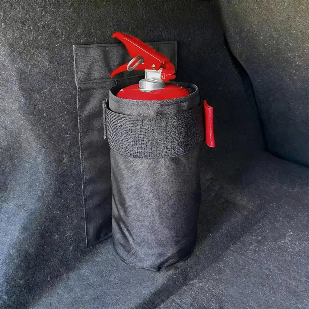 Car Fire Extinguisher Mount Oxford Storage Bag – Universal Fit Fire Extinguisher Mount QXL