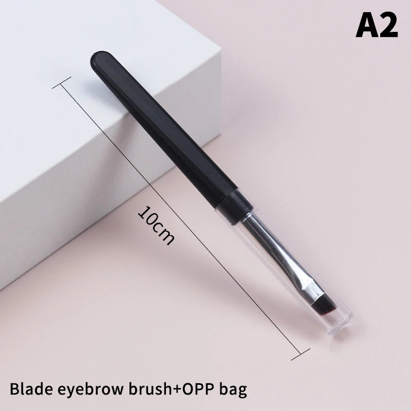 Portable Travel Makeup Brush with Lid – Eyeshadow & Eyebrow Travel Makeup Brush QXL A2