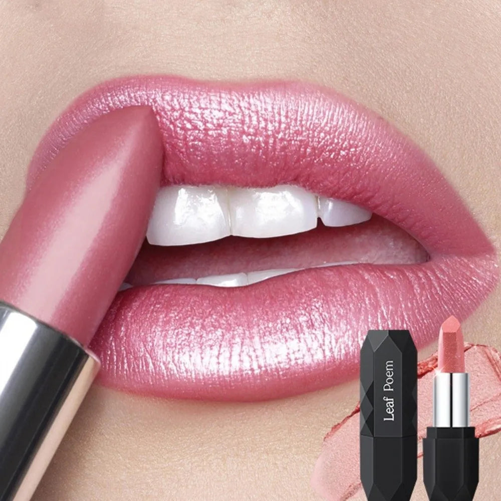Glitter Pearlescent Metallic Lipstick | Matte Long-Lasting Lip Glaze Metallic Lip Glaze QXL