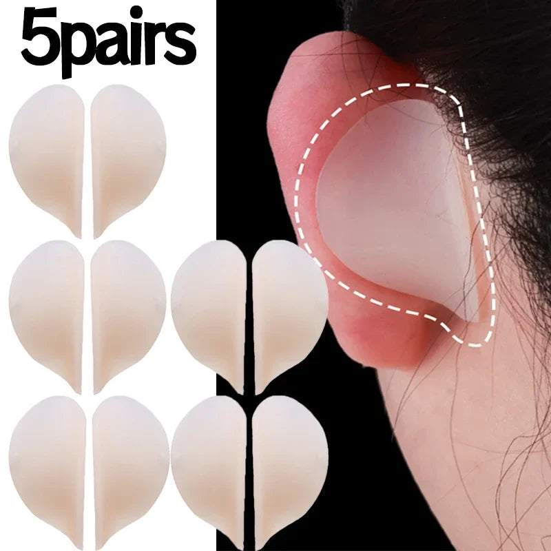 5-Pair Silicone Elf Ear Stickers | 4D Keel V-Face Patches Ear Shaping Stickers QXL A05