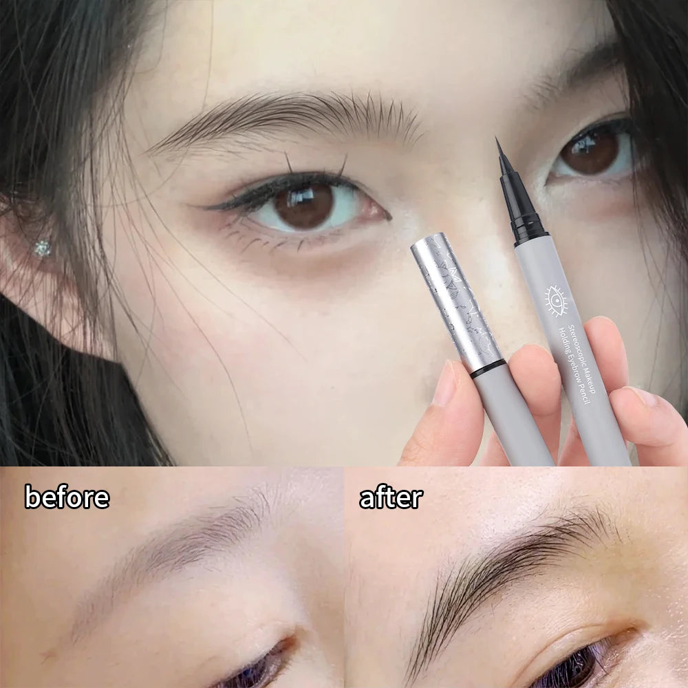 Waterproof Liquid Eyebrow Pen | Ultra Fine Tip 4 Shades Liquid Eyebrow Pen QXL
