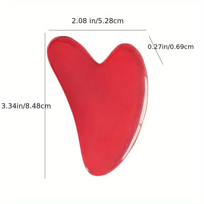 Heart-Shaped Resin Gua Sha Board | Facial Massage & Skincare Facial Massage Tool QXL