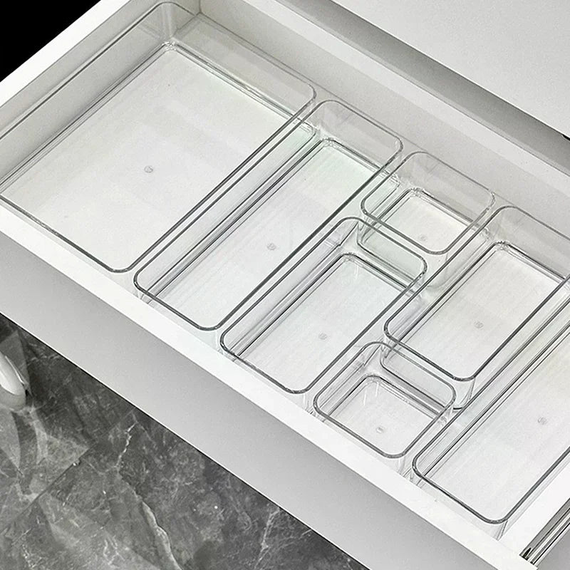 Stackable Acrylic Makeup Organizer | Adjustable Divider Trays Makeup Storage Organizer QXL