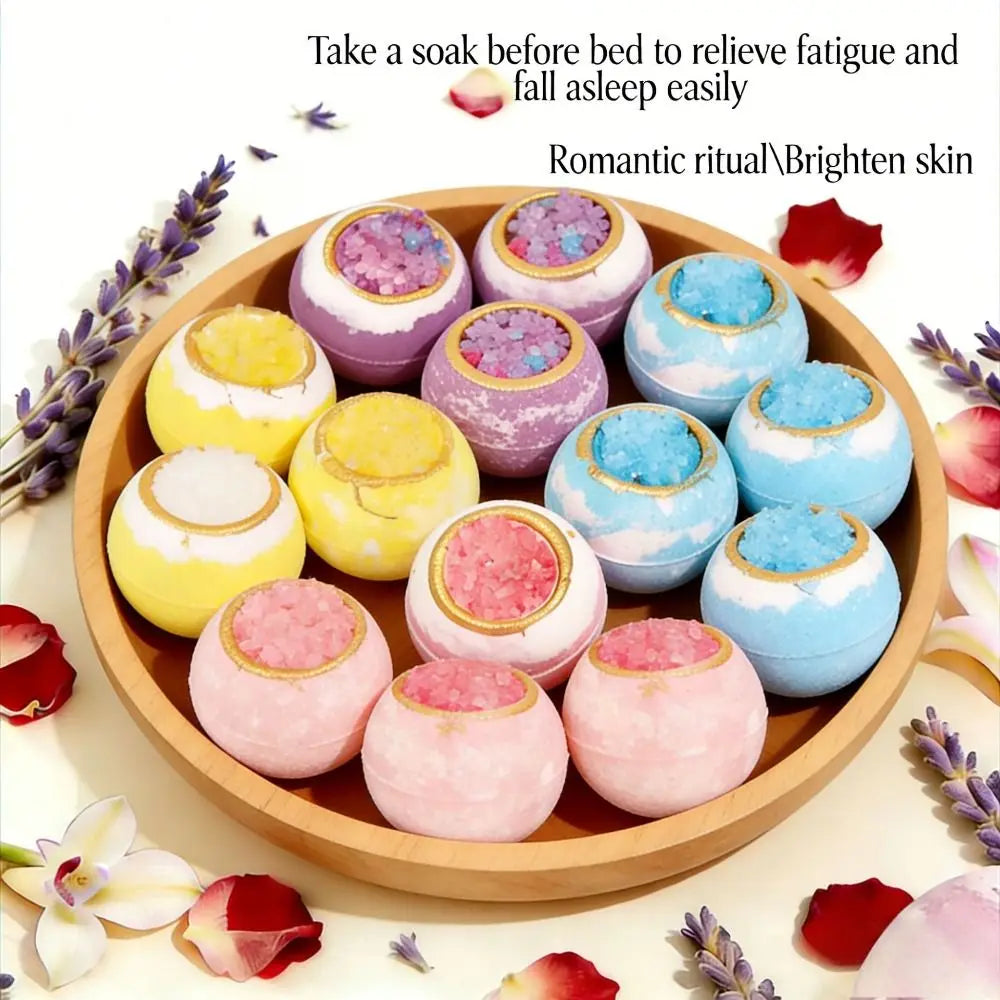 Handmade Essential Oil Bath Bomb Ball | 100g Exfoliating Bath Salt Bath Bomb Ball QXL
